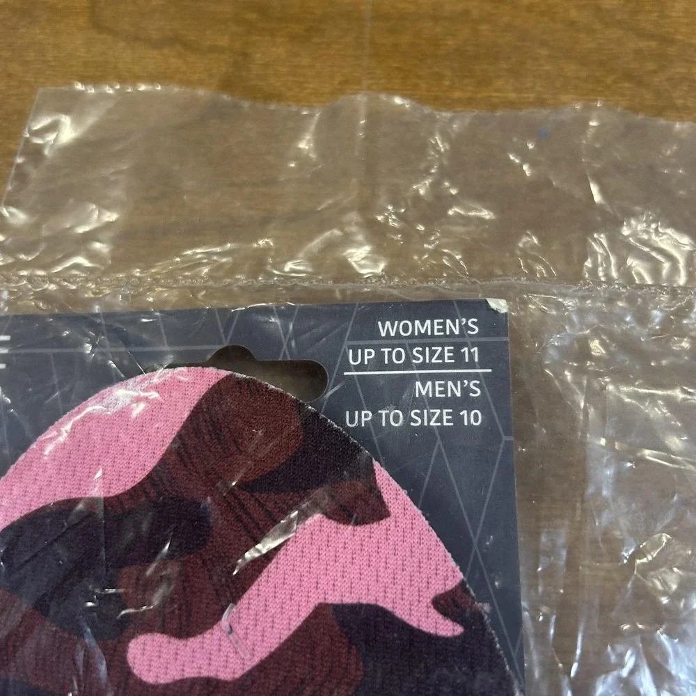 FLAT SOCKS No-Show Socks‎ Womens One Size Pink Camo Foam Cushy Insoles Inserts